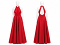 2. Robe de  rouge carmin dos nu
